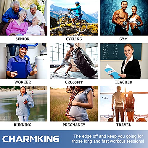 CHARMKING Compression Socks for Women & Men (8 Pairs) 15-20 mmHg Graduated Copper Support Socks are Best for Pregnant, Nurses - Boost Performance, Circulation, Knee High & Wide Calf (S/M, Multi 01) - Image 4