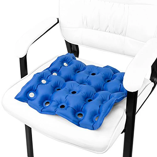 Premium Air Inflatable Seat Cushion - Comfortable Chair Cushion for Wheel Chair - Ideal for Prolonged Sitting - Ideal Seat Cushion for Daily Use (Blue) - Image 4