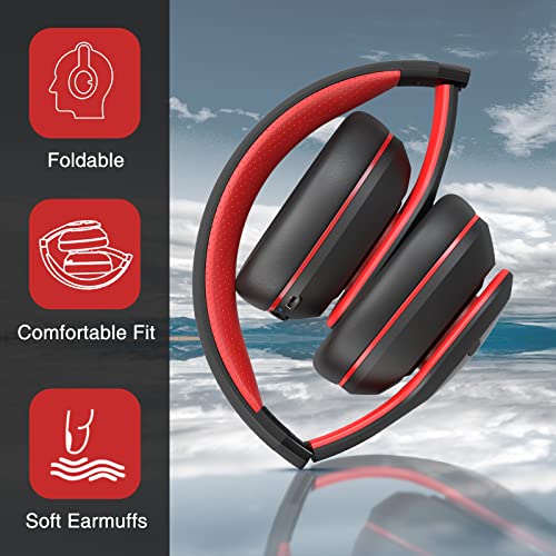 Uliptz Active Noise Cancelling Headphones, 65H Playtime Over Ear ENC Call Noise Cancelling Bluetooth Headphones, Wireless Over Ear Headphones with Deep Bass Hi-Fi Stereo Sound for Travel/Home/Work - Image 2