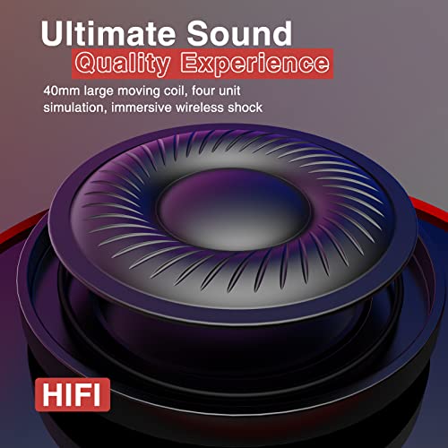 Uliptz Active Noise Cancelling Headphones, 65H Playtime Over Ear ENC Call Noise Cancelling Bluetooth Headphones, Wireless Over Ear Headphones with Deep Bass Hi-Fi Stereo Sound for Travel/Home/Work - Image 3
