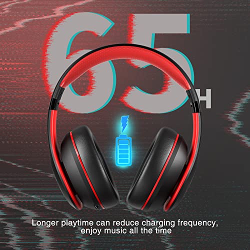 Uliptz Active Noise Cancelling Headphones, 65H Playtime Over Ear ENC Call Noise Cancelling Bluetooth Headphones, Wireless Over Ear Headphones with Deep Bass Hi-Fi Stereo Sound for Travel/Home/Work - Image 5