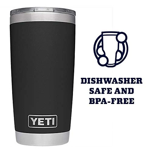 YETI Rambler 20 oz Tumbler, Stainless Steel, Vacuum Insulated with MagSlider Lid, Black - Image 5